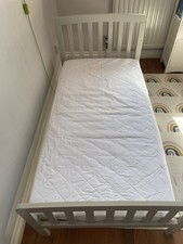 John Lewis Anyday Elementary Toddler Bed, Grey + Mamas &paps mattress