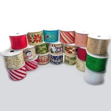 CHRISTMAS RIBBON WIRE EDGED -
