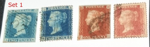 Penny blue and 1p - qv,