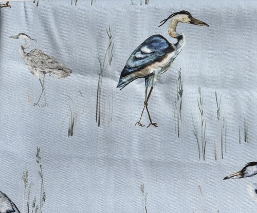Pale blue heron - pale, fabric