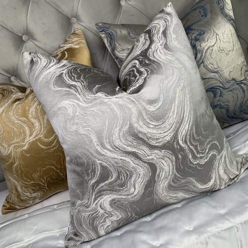 Marble silver grey cushion - marble, /