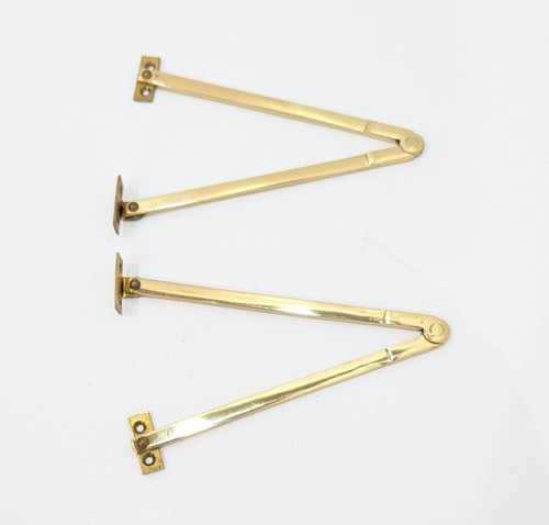 Vintage brass stay hinges - brass,