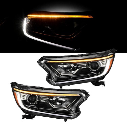 Pair led drl halogen black - w/led,