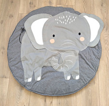 Brand New Playmat Round Safari 83cm Nursery Rug Grey Elephant Old Stock