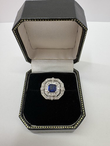 Art deco sapphire - and, diamond