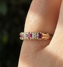 9ct Gold Ruby And Diamond
