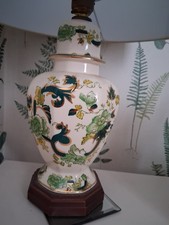 Mason's chartreuse table lamps approx 12inches tall pristine condition