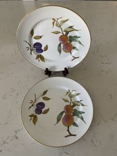 2 Rare Royal Worcester Evesham Gold Dinner Plates Excellent Condition! England