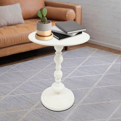 White round end - round, table