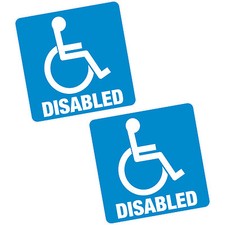 2 x Disabled Blue Badge 6"