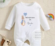 Peter Rabbit Born in 2025 Baby coming home - New baby arrival babygrow sleepsuit