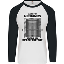 Elevator Mechanic Lift Engineer Mens L/S Baseball T-Shirt