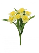 Artificial Daffodil Flower Bush - 7 Large Flower Heads