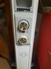 GEEPAS 7-Fin Portable Electric Oil Heater Radiator - White (GRH28532UK)