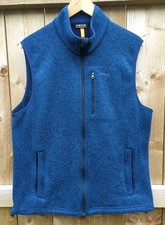 Orvis Fleece Gilet Men's Size M Blue Full Zip Vest Body Warmer Fishing Walking