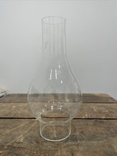 Vintage Oil Lamp Glass Chimney 18cm Replacement  Fireproof Czechoslovakia #02