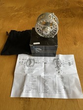 New Croch fly fishing reel #5/6 boxed , bag,  instructions, silver or gunsmoke