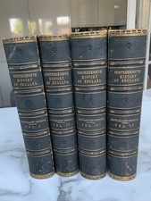 Antique Books Macfarlane HISTORY OF ENGLAND Circa 1861 Leather bound 4 Volume 