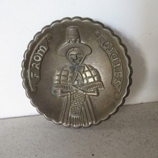 Vintage Welsh Lady Ashtray Trinket Pin Dish Décor Welsh Souvenir 1961