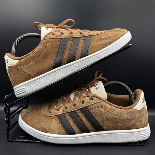 Adidas neo vlcourt brown - neo, suede