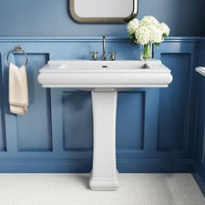 26 in. White Rectangular