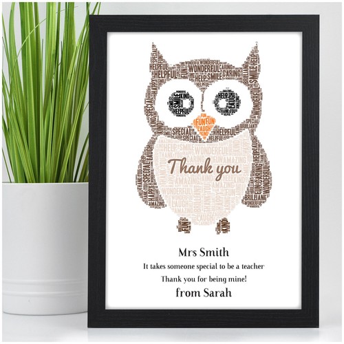 Personalised owl teacher - personalised,