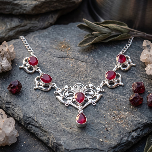 Red garnet gemstone - garnet,