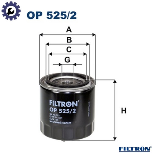 Oil filter 525 - oil, for