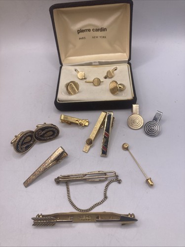 Vintage cufflinks tie clips - cufflinks,,