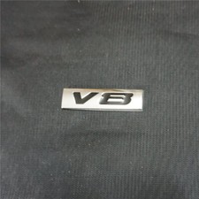 1x V8 Chrome Black Silver