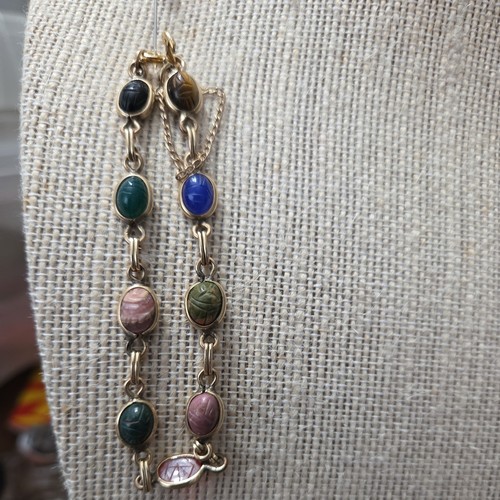 Vintage multicolor scarab - multicolor,