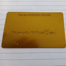 Monarch Airlines  Ticket Validation Plate Travel Agency Airline rare collectable