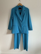 Kaiia The Label Women’s Oversized Tailored Blue Suit Blazer And Trousers  Size 