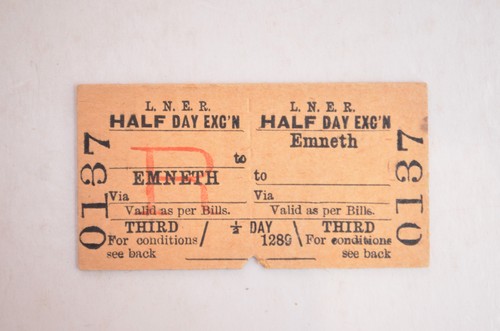 Railway ticket lner - railway, blank
