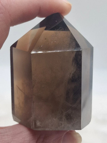 Smokey quartz crystal point - crystal,