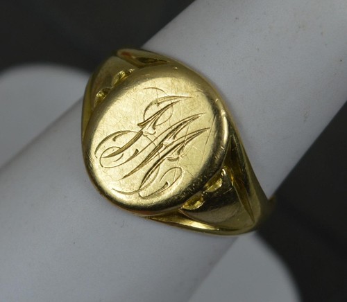 Antique solid 18ct yellow gold - antique,