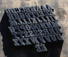 A-Z alphabet 27mm letterpress