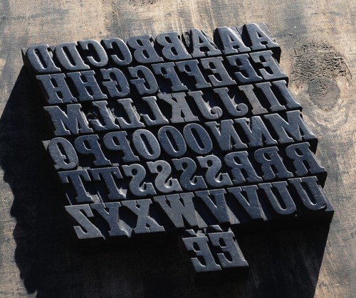 Alphabet 27mm letterpress - a-z,