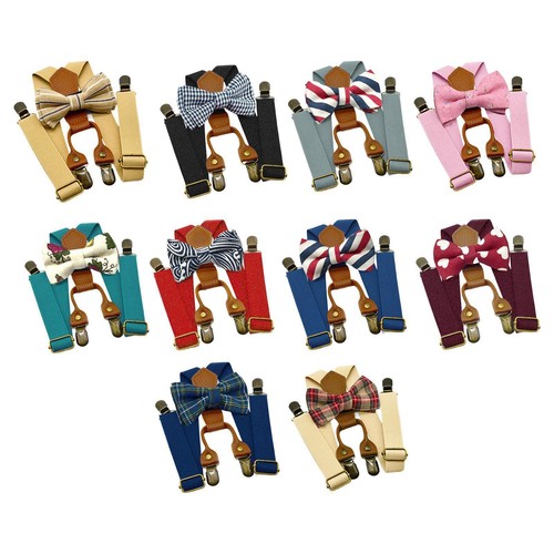 Kids suspender and - bow, tie