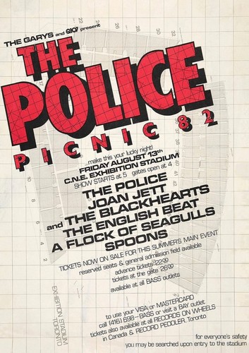 The police concert metal sign - police,