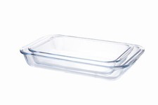 2Pcs Transparent Glass Casserole Dish Large Rectangle Oval Bakeware Ovenware 