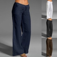 Women Trousers Cotton Linen