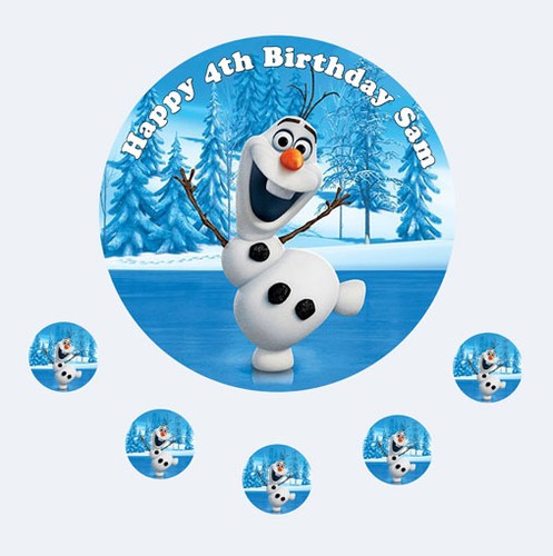 Frozen snow man cake - man,