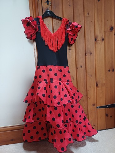 Flamenco dress red and - , black