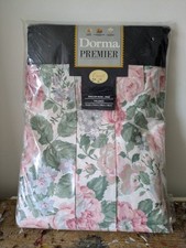 Vintage Dorma Premier Croscill English Rose Ruched Double Valance Sheet BNWT 