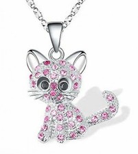 Kitten pendant chain pink - kitten,
