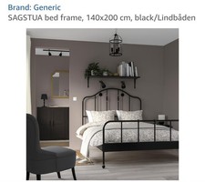 IKEA SAGSTUA Double Metal Bed