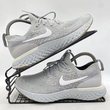 Nike Epic React Flyknit Grey White Trainers Size UK 6 Womens Gym Running Yoga