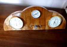 Auto dashboard weather station oak veneer with clock