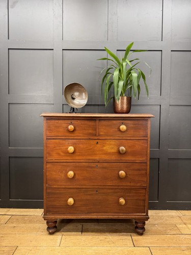 Victorian mahogany chest - victorian,